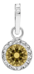 Conjunto Dije Aretes Plata 925 Zirconias Amarillas Clásico - Imagen 3