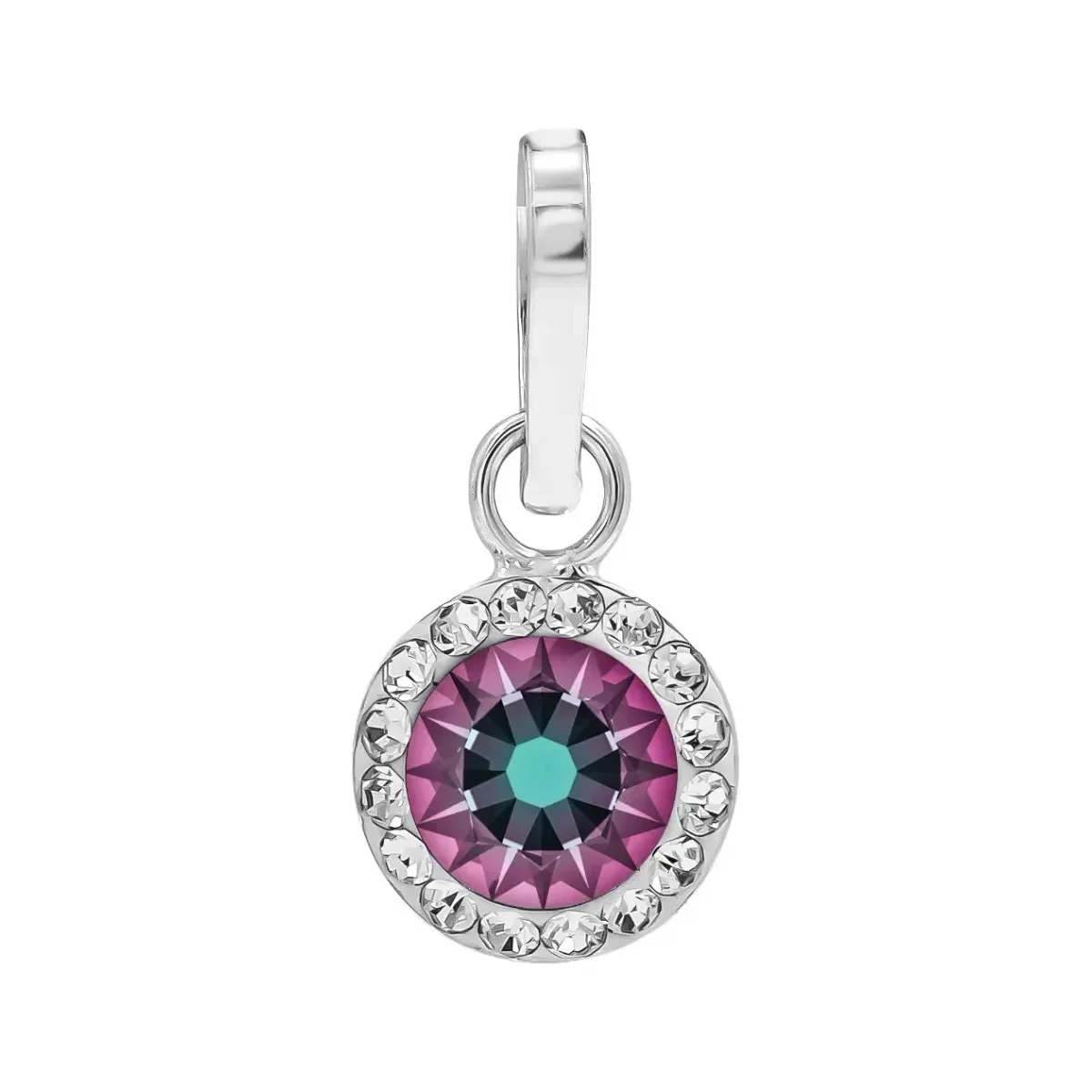Conjunto Dije Aretes Plata 925 Zirconias Tornasol Mujer - Imagen 3