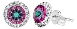 Conjunto Dije Aretes Plata 925 Zirconias Tornasol Mujer - Imagen 8