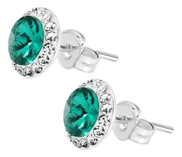 Conjunto Dije Aretes Plata 925 Zirconias Turquesa para Mujer - Imagen 2