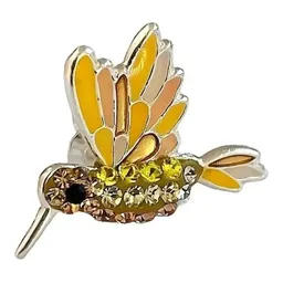 Conjunto Dije Colibrí Plata 925 con Zirconia Amarilla y Cadena Eslabón - Imagen 3