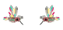 Conjunto Dije Colibrí Plata 925 Zirconia Fucsia con Cadena - Imagen 3