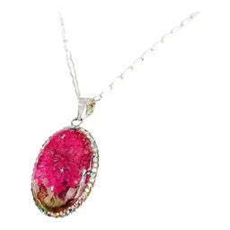 Conjunto Dije y Cadena Plata 925 Árbol de la Vida Ovalado Zirconia Rosa - Imagen 3
