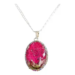 Conjunto Dije y Cadena Plata 925 Árbol de la Vida Ovalado Zirconia Rosa - Imagen 5