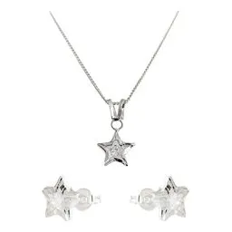 Conjunto Estrella Plata .925 con Zirconia - Imagen 1