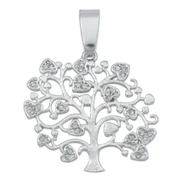 Dije Árbol de la Vida Plata 925 con Corazones y Zirconia - Imagen 1