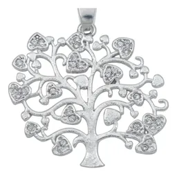 Dije Árbol de la Vida Plata 925 con Corazones y Zirconia - Imagen 2