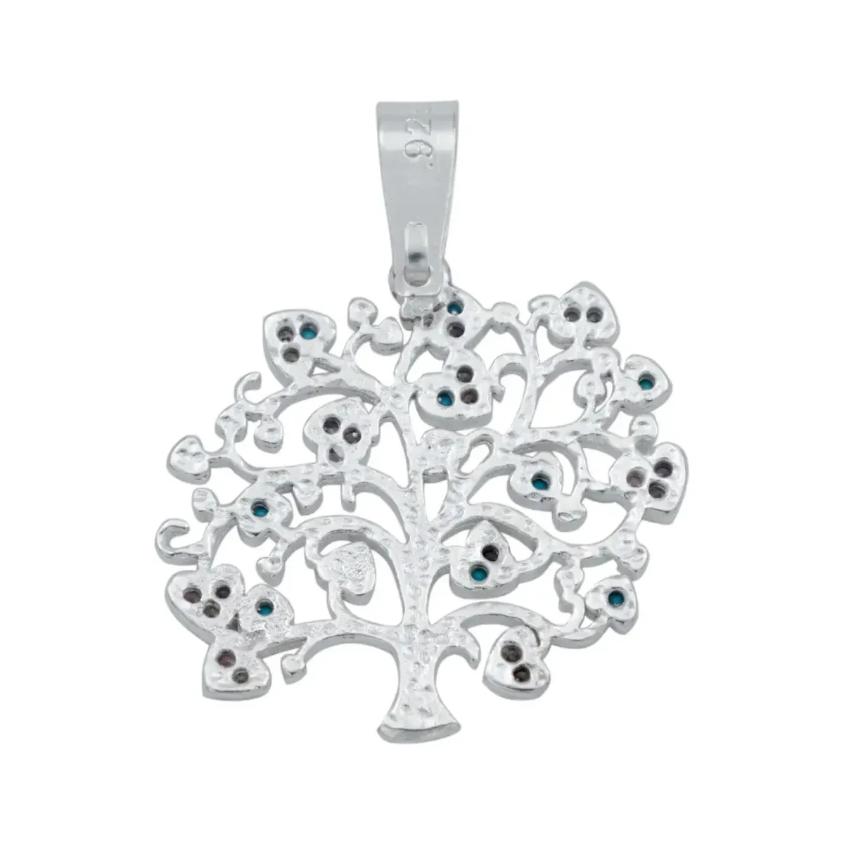 Dije Árbol de la Vida Plata 925 con Corazones y Zirconia - Imagen 3