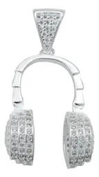 Dije Audífonos Gamer Plata 925 con Zirconia Pulida - Imagen 1