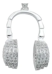 Dije Audífonos Gamer Plata 925 con Zirconia Pulida - Imagen 2