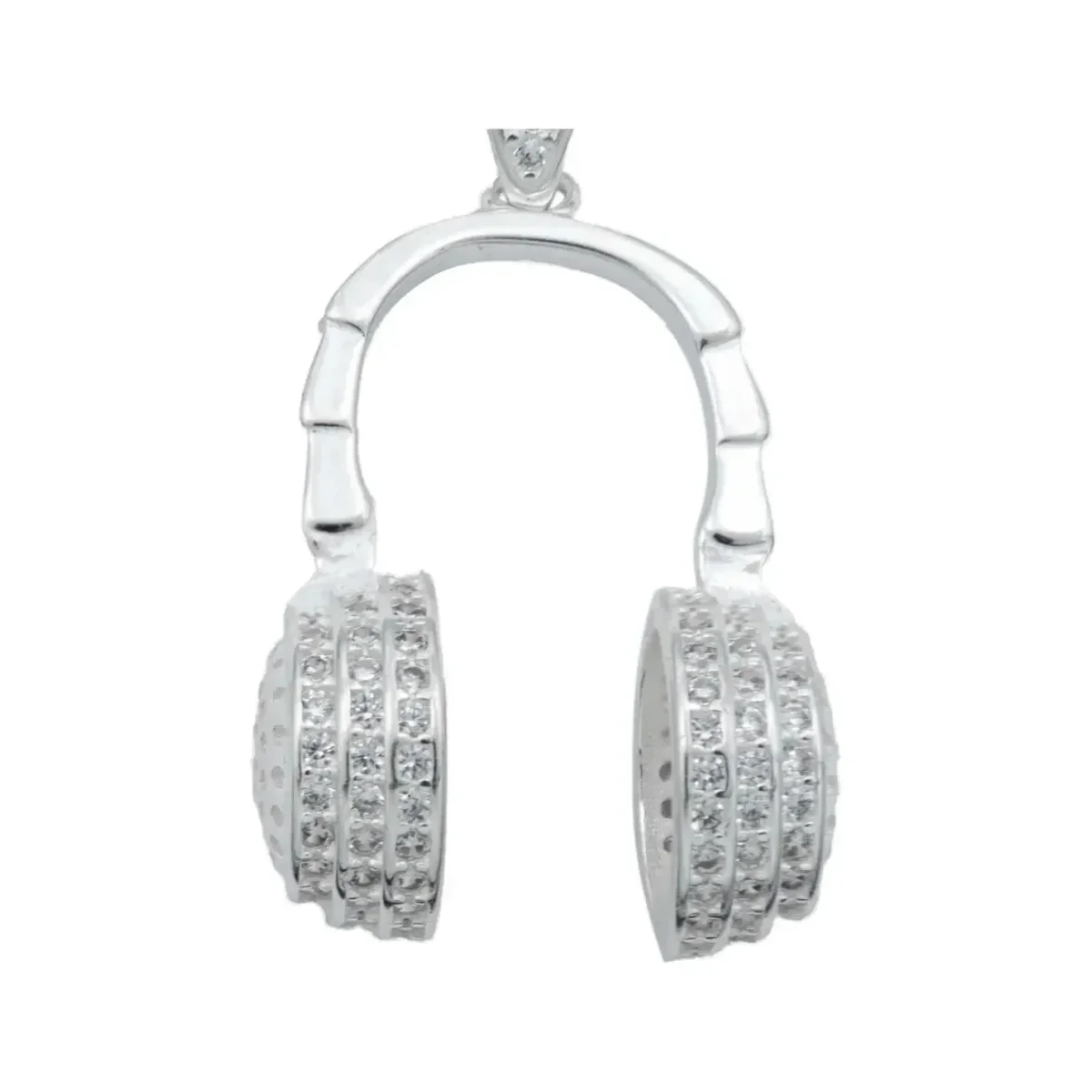 Dije Audífonos Gamer Plata 925 con Zirconia Pulida - Imagen 2
