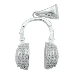 Dije Audífonos Gamer Plata 925 con Zirconia Pulida - Imagen 3