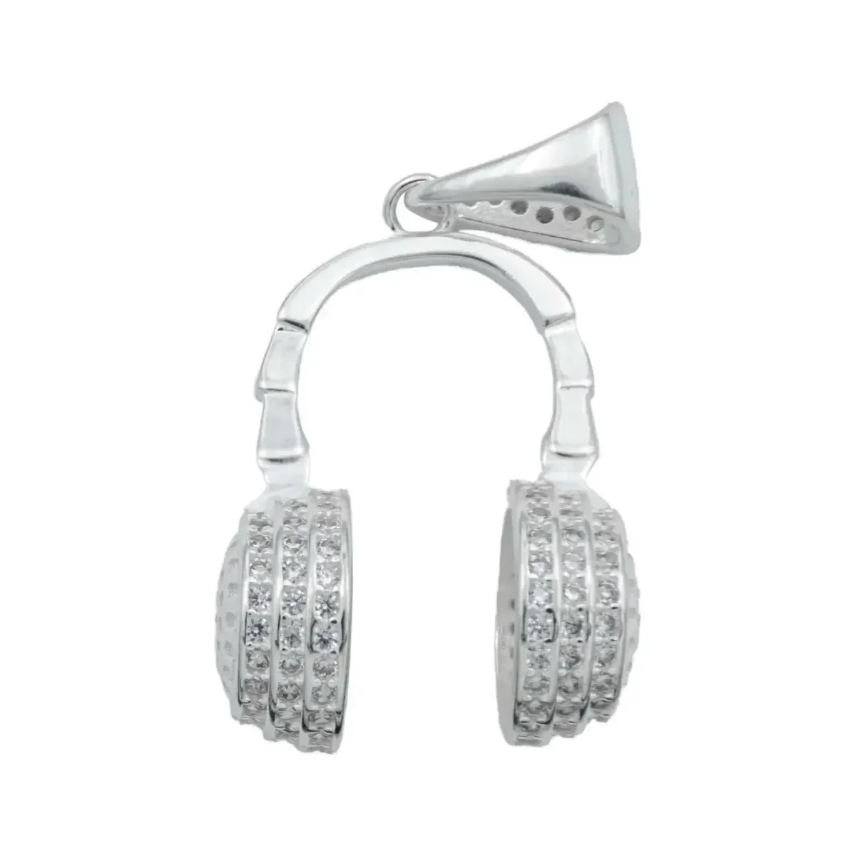 Dije Audífonos Gamer Plata 925 con Zirconia Pulida - Imagen 3