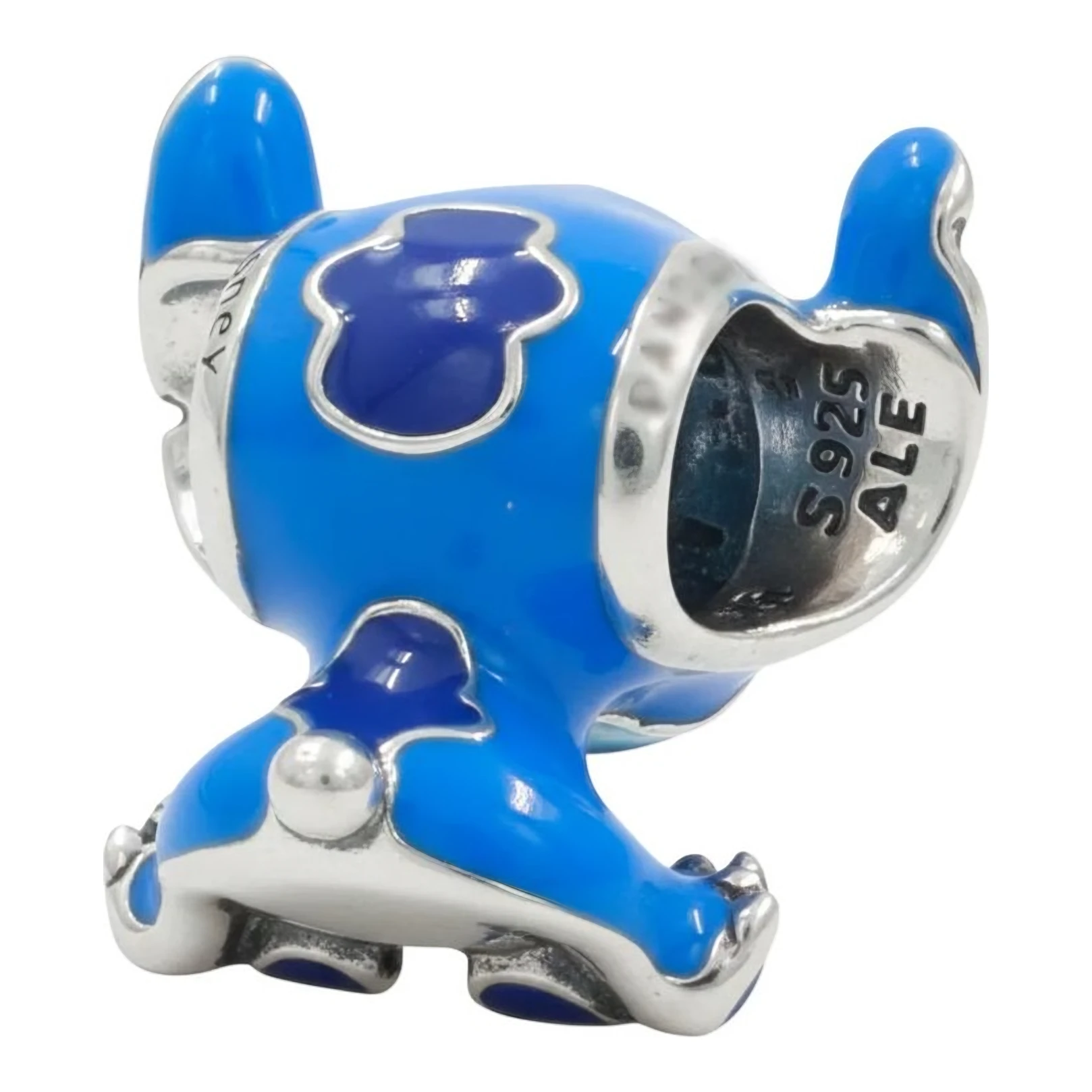 Dije Charm Marciano Azul de Plata .925 Esmaltado 14 mm - Imagen 3