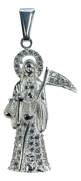 Dije Colgante Plata 925 Zirconia Blanca Redonda - Imagen 1