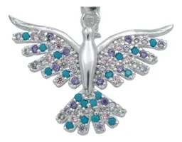 Dije Colibrí Plata 925 con Zirconia Multicolor Brillante Modelo 1941 - Imagen 2