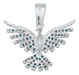 Dije Colibrí Plata 925 con Zirconia Multicolor Brillante Modelo 1941 - Imagen 3