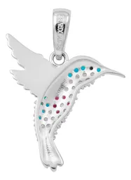 Dije Colibrí Plata 925 con Zirconia Multicolor Brillante Modelo 2476 - Imagen 2