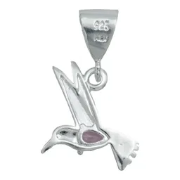 Dije Colibrí Plata 925 con Zirconia Rosa para Cadena - Imagen 3