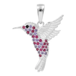 Dije Colibrí Plata 925 con Zirconia Transparente - Imagen 1