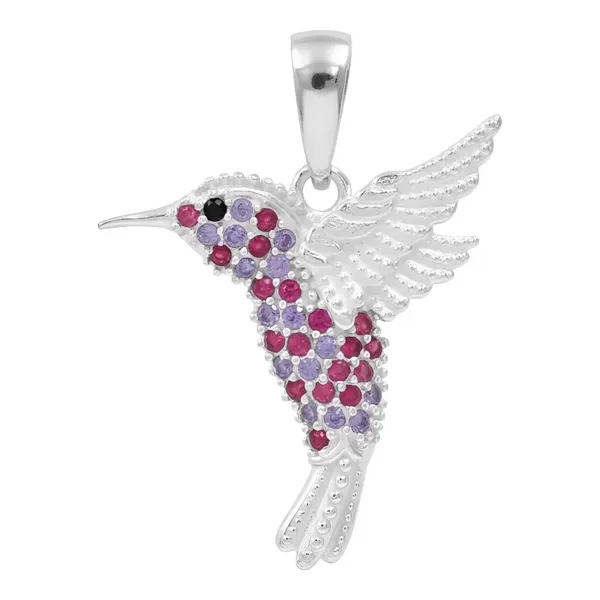 Dije Colibrí Plata 925 con Zirconia Transparente - Imagen 1