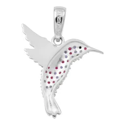 Dije Colibrí Plata 925 con Zirconia Transparente - Imagen 2