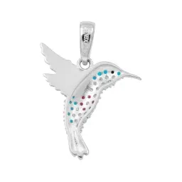 Dije Colibrí Plata 925 con Zirconias Multicolor - Imagen 2