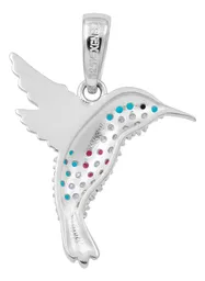 Dije Colibrí Plata 925 con Zirconias Multicolor - Imagen 2