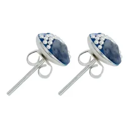 Dije Colibrí Plata 925 Piedrería Azul con Cadena Eslabón - Imagen 4