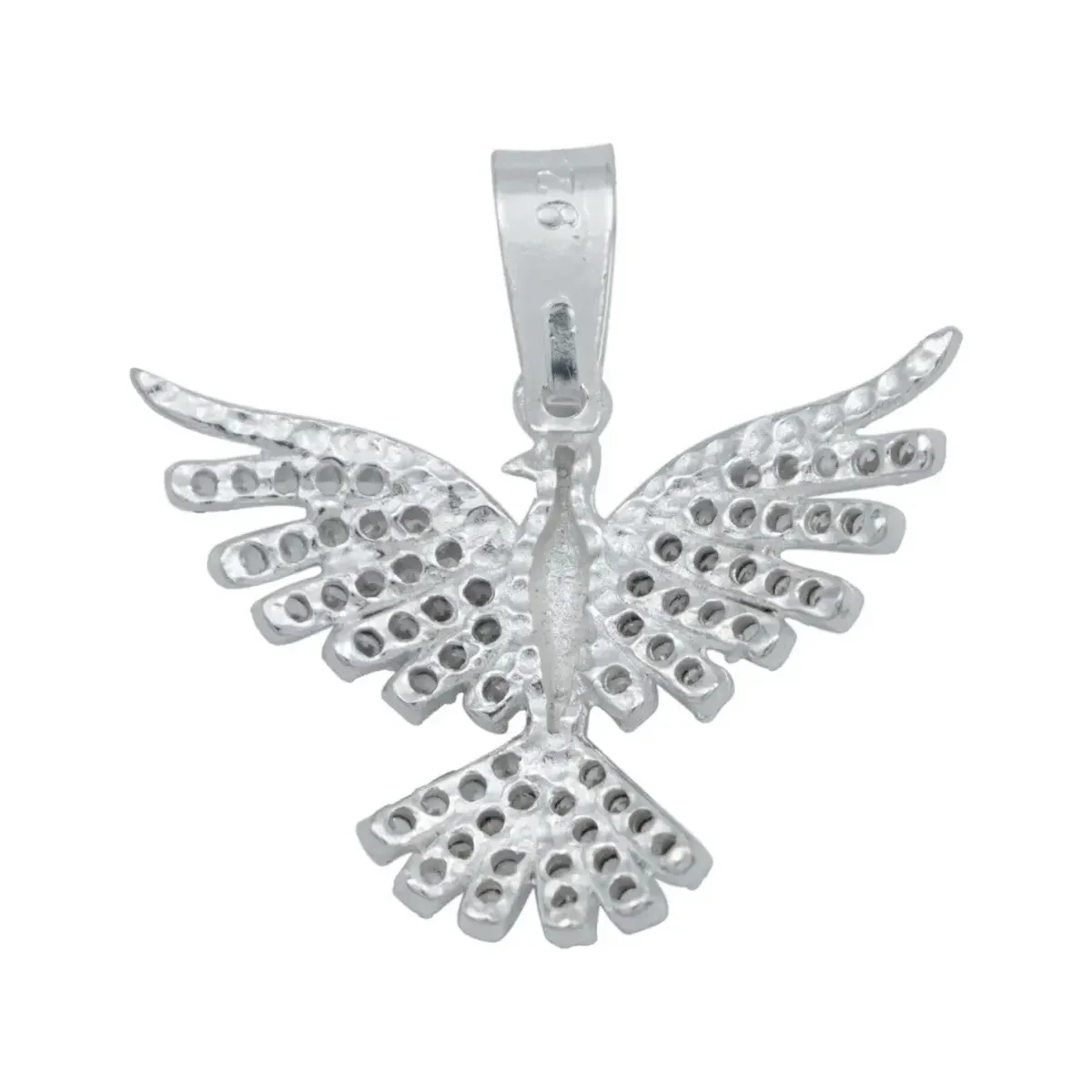 Dije Colibrí Plata 925 Zirconia Blanca - Imagen 3