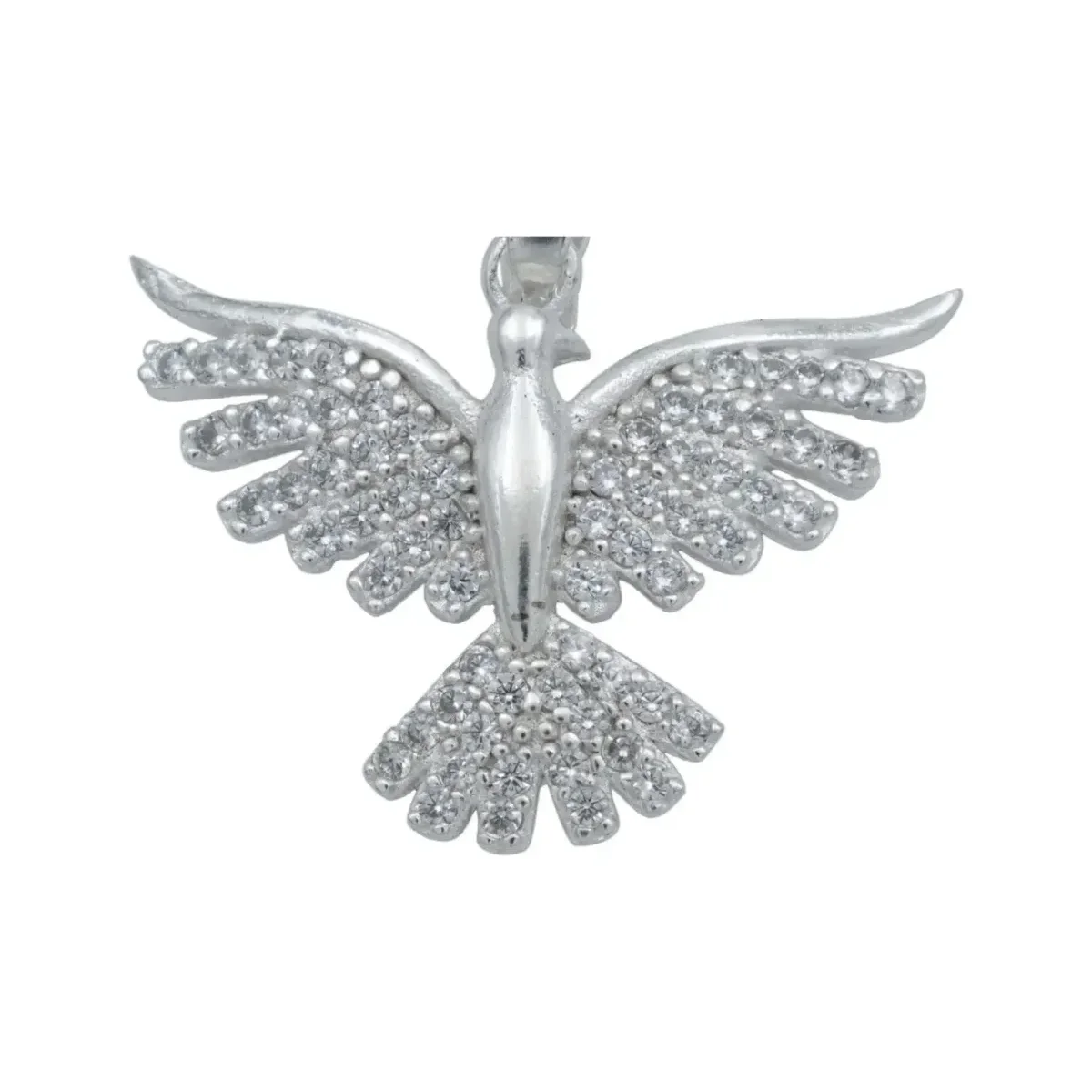 Dije Colibrí Plata 925 Zirconia Blanca - Imagen 4