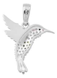 Dije Colibrí Plata 925 Zirconia Multicolor - Imagen 2