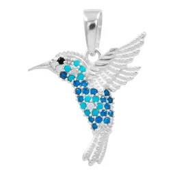 Dije Colibrí Plata 925 Zirconias Multicolor para Mujer - Imagen 1