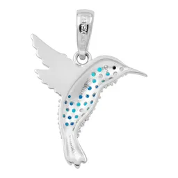Dije Colibrí Plata 925 Zirconias Multicolor para Mujer - Imagen 2