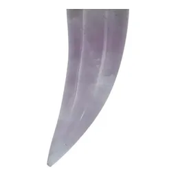 Dije Colmillo Plata 925 con Piedra Natural Morada para Hombre - Imagen 3