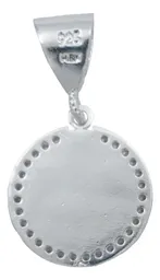 Dije Graduación Plata .925 con Zirconia Cadena Barbada 45cm - Imagen 4