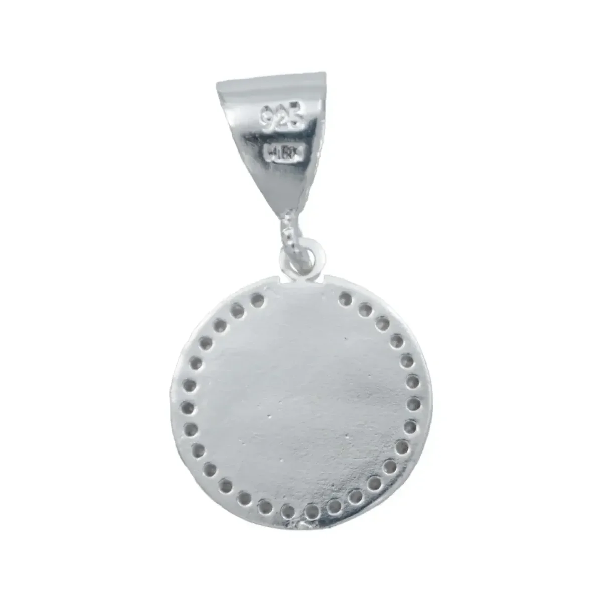 Dije Graduación Plata .925 con Zirconia Cadena Barbada 45cm - Imagen 4