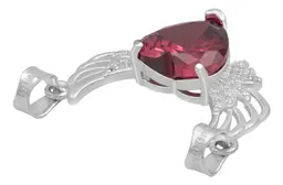 Dije Corazón con Alas Plata 925 Zirconia Roja - Imagen 5