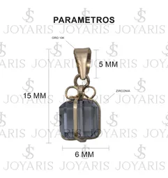 Dije Corazón con Zirconia Oro Blanco 10k - Imagen 2