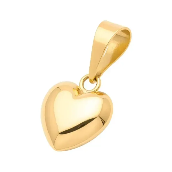 Dije Corazón Inflado Oro 10k Minimalista para Mujer - Imagen 1