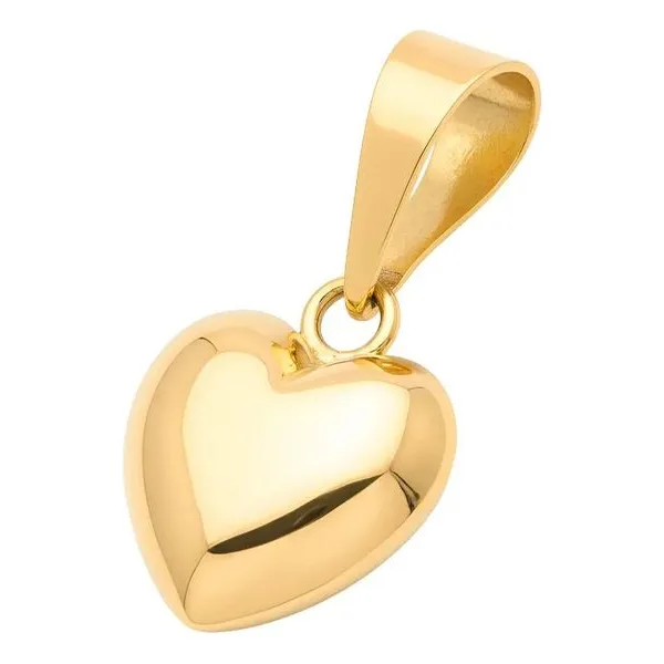 Dije Corazón Inflado Oro 10k Minimalista para Mujer - Imagen 1
