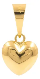 Dije Corazón Inflado Oro 10k Minimalista para Mujer - Imagen 2