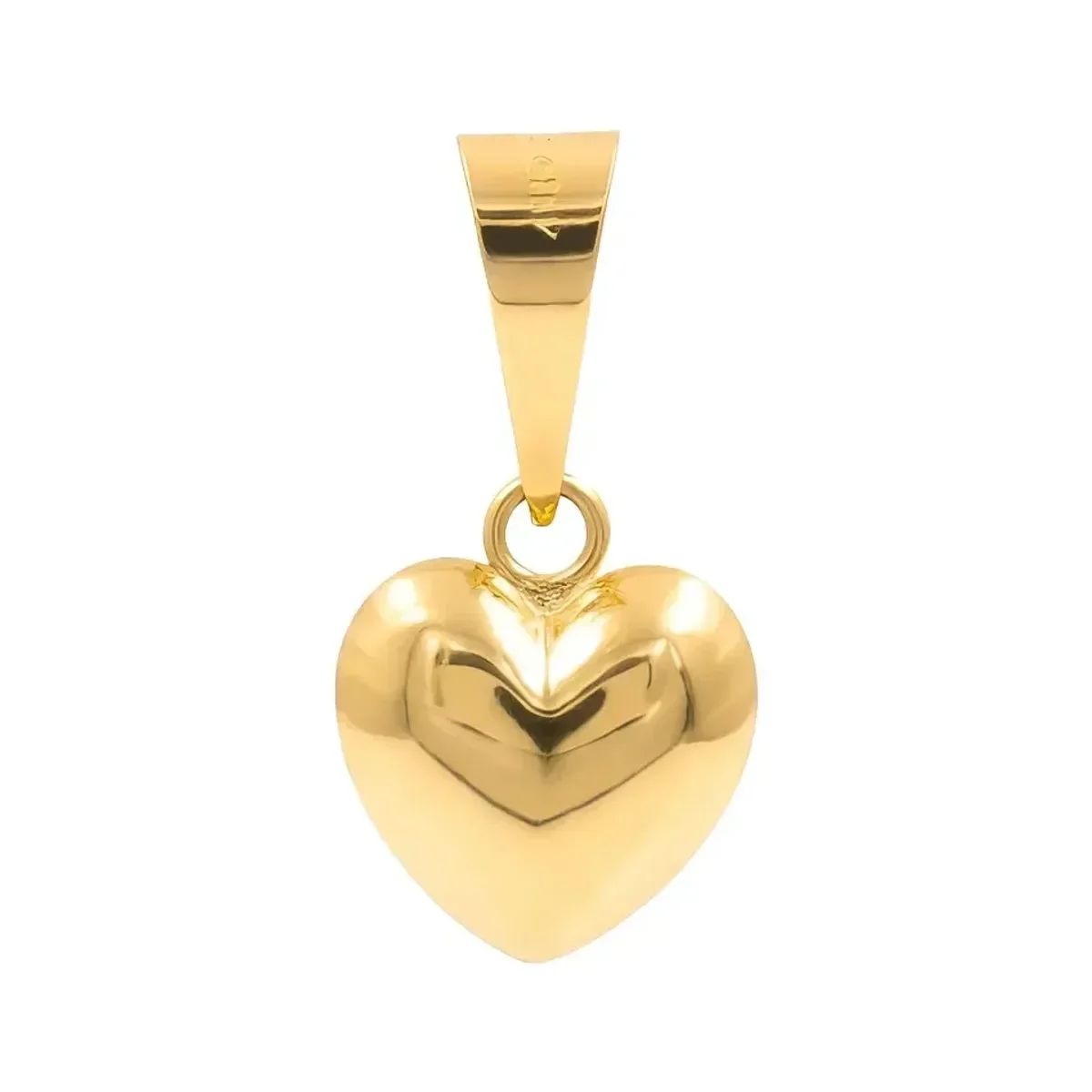 Dije Corazón Inflado Oro 10k Minimalista para Mujer - Imagen 2