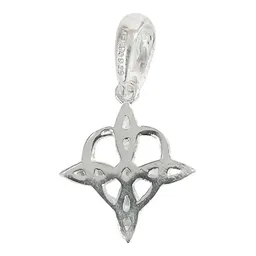 Dije Corazón Nudo de Bruja Plata .925 Amuleto Protección - Imagen 1