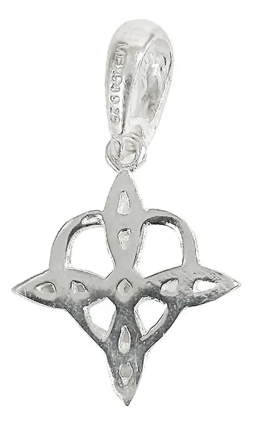 Dije Corazón Nudo de Bruja Plata .925 Amuleto Protección - Imagen 1