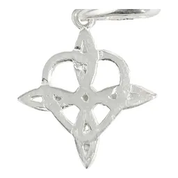 Dije Corazón Nudo de Bruja Plata .925 Amuleto Protección - Imagen 2