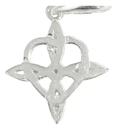 Dije Corazón Nudo de Bruja Plata .925 Amuleto Protección - Imagen 2