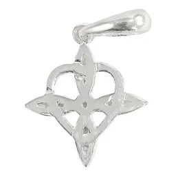 Dije Corazón Nudo de Bruja Plata .925 Amuleto Protección - Imagen 3