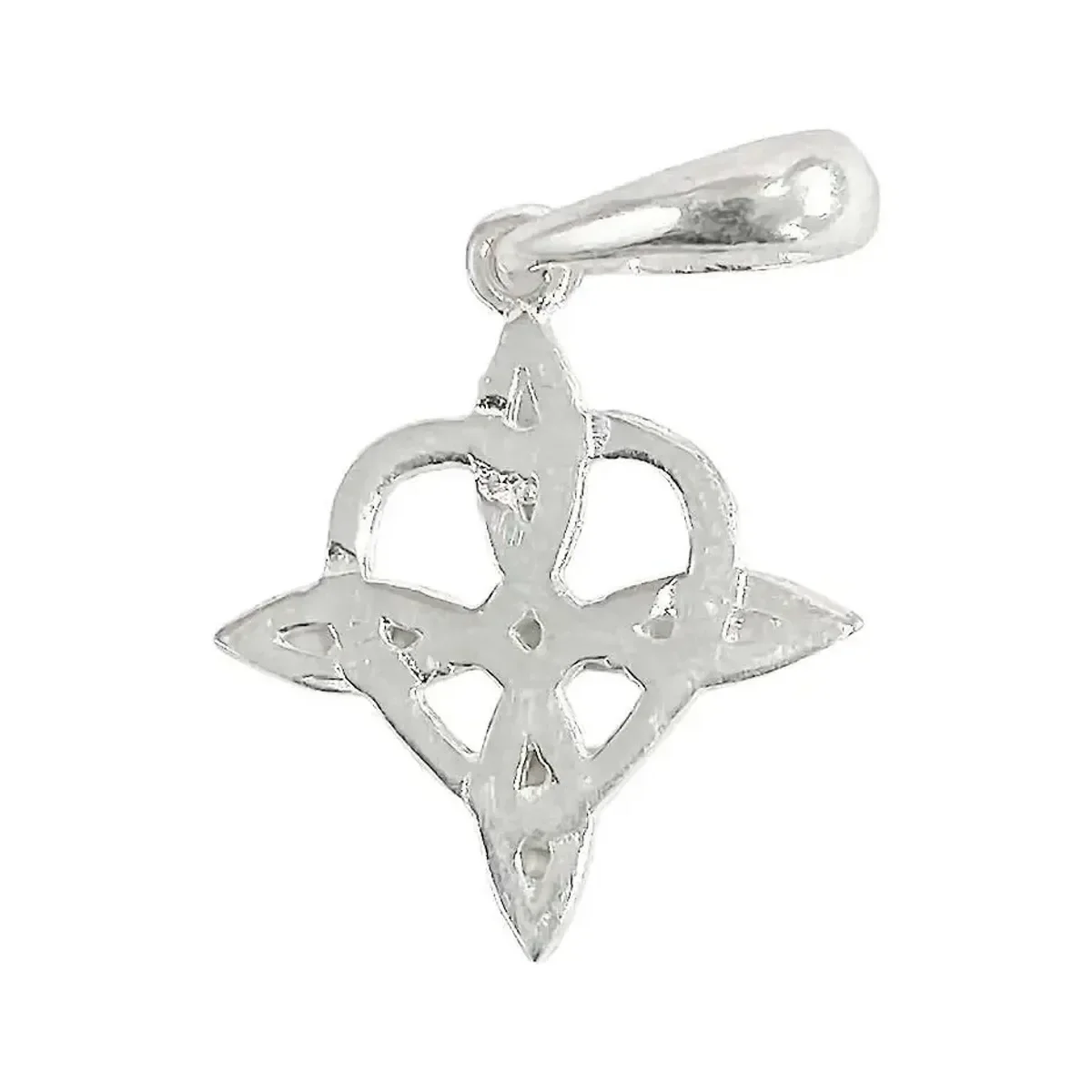 Dije Corazón Nudo de Bruja Plata .925 Amuleto Protección - Imagen 3