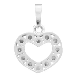 Dije Corazón Plata 925 con Zirconia Blanca para Mujer - Imagen 2